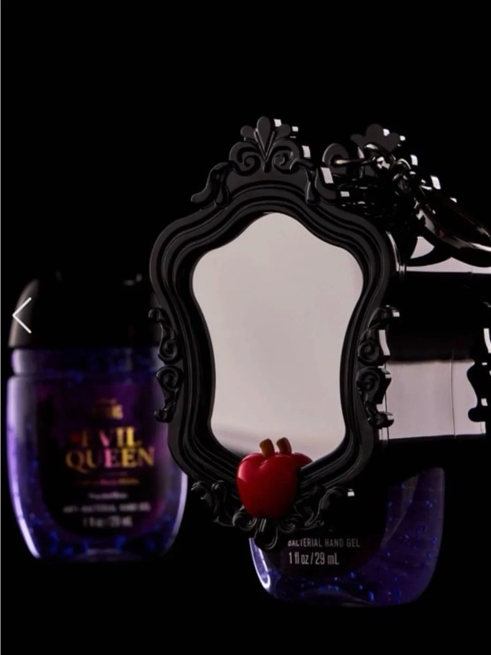 Bath & Body NEW Disney Evil Queen Mirror PocketBac Holder & (2) Sanitizers
